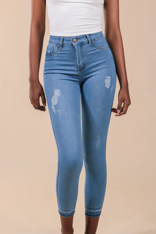 High waist Skinny Jeans Light Blue