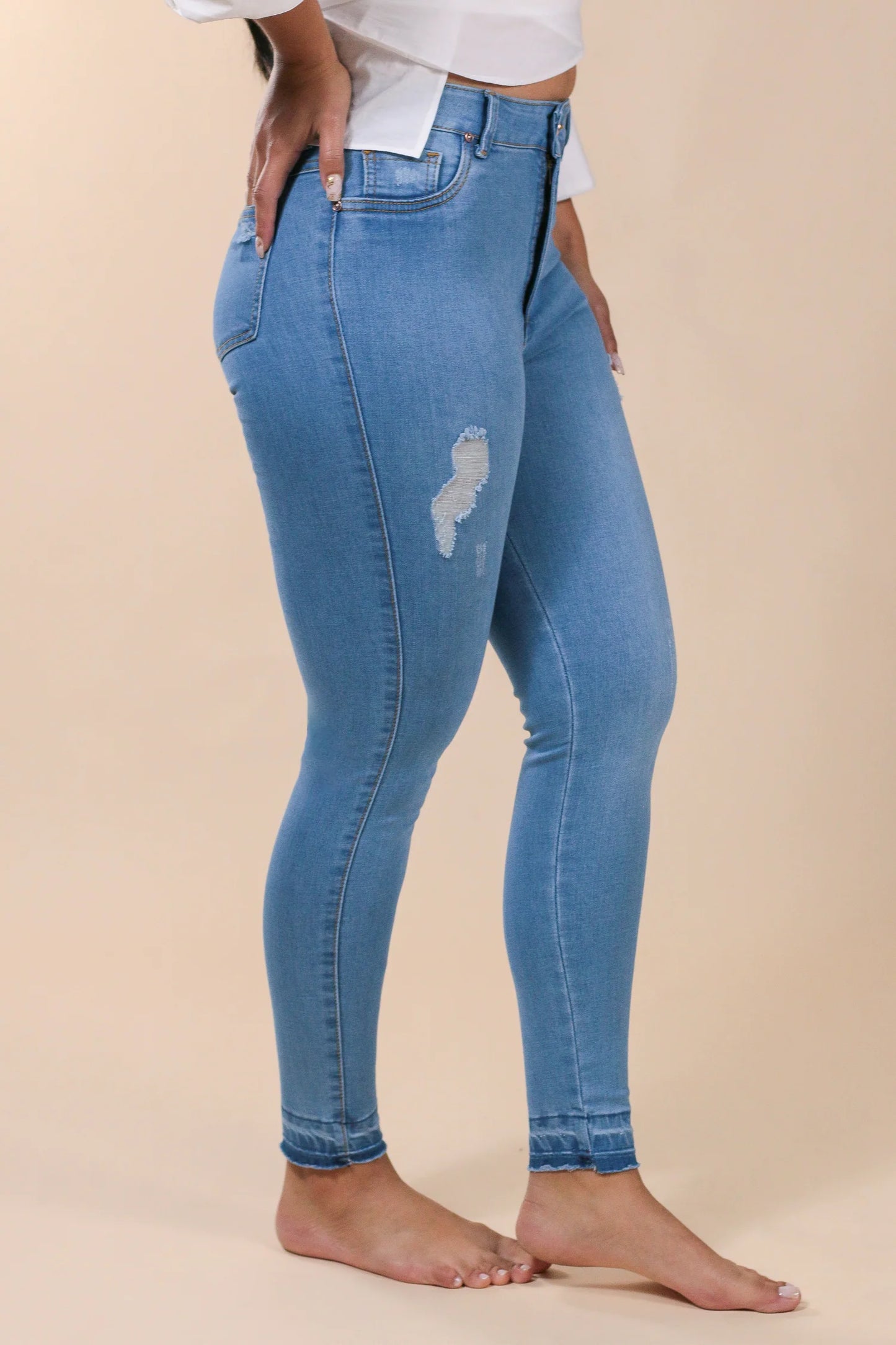 High waist Skinny Jeans Light Blue