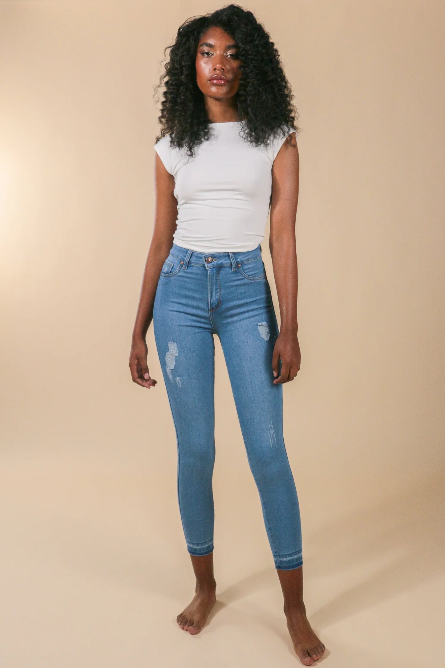 High waist Skinny Jeans Light Blue