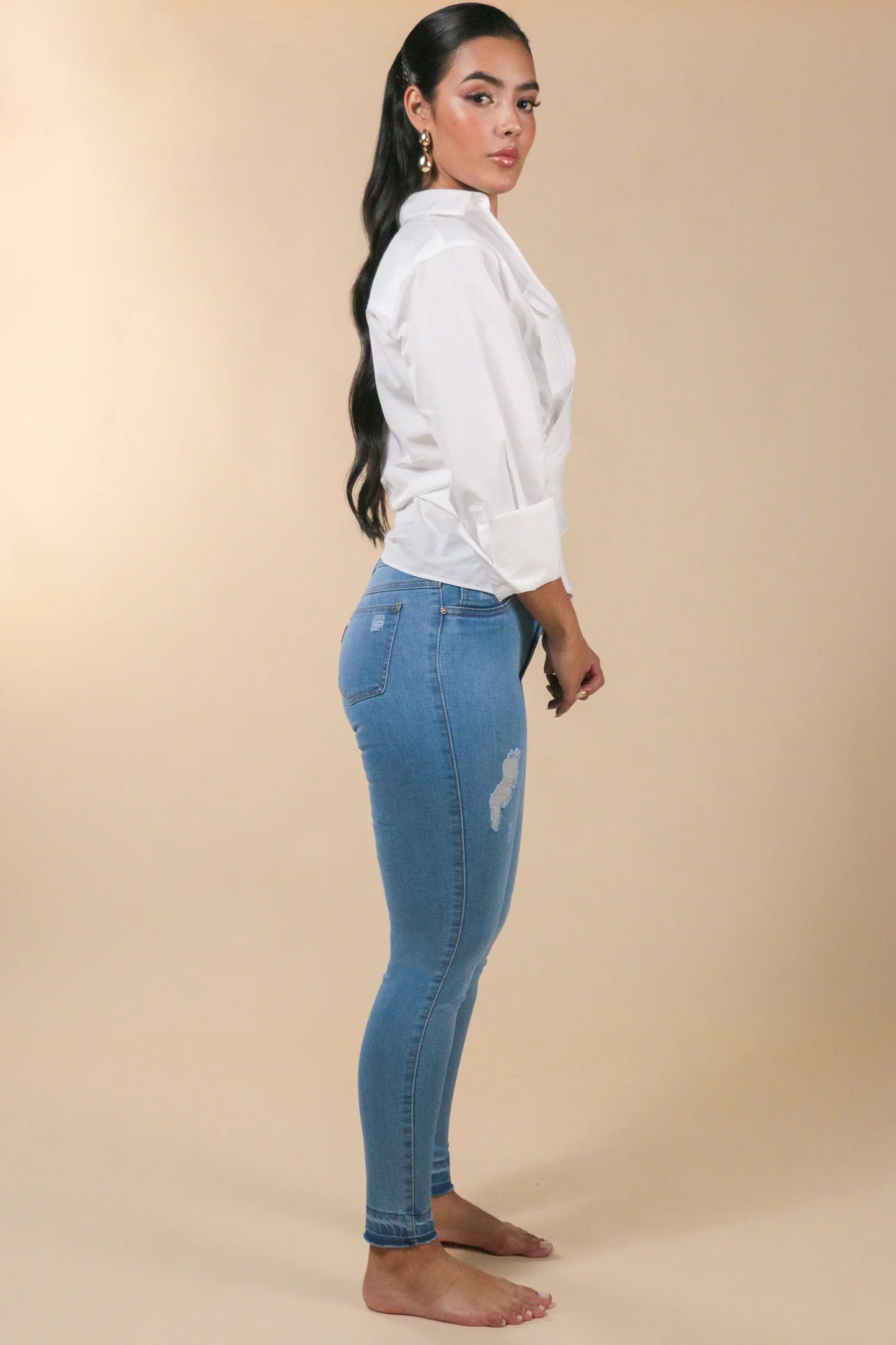 High waist Skinny Jeans Light Blue